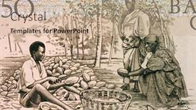  Presentation with ghana - Presentation theme featuring ghana-circa-1980-men-splitting background and a soft green colored foreground