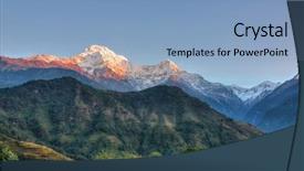  Presentation with nepal - Presentation theme enhanced with ghandruk village in the annapurna background and a light blue colored foreground