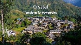  Presentation with nepal - Beautiful presentation featuring ghandruk village in the annapurna region nepal backdrop and a dark gray colored foreground