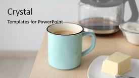  Presentation with butter - Cool new presentation theme with ghee - cup of coffee with butter backdrop and a light gray colored foreground