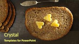  Presentation with shape heart - Colorful slide set enhanced with ghee or melted butter backdrop and a tawny brown colored foreground