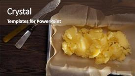  Presentation with baking - Beautiful slides featuring ghee or melted butter backdrop and a tawny brown colored foreground