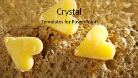 Presentation with shape heart - Colorful presentation theme enhanced with ghee or melted butter backdrop and a gold colored foreground