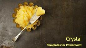  Presentation with mold - Presentation design featuring ghee or melted butter background and a wine colored foreground