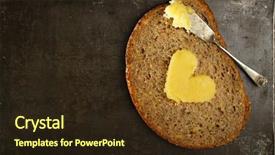  Presentation with baking - PPT theme having ghee or melted butter background and a tawny brown colored foreground