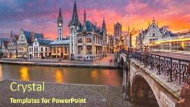  Presentation with naval map history old - Amazing PPT layouts having ghent-belgium-old-town-cityscape backdrop and a tawny brown colored foreground
