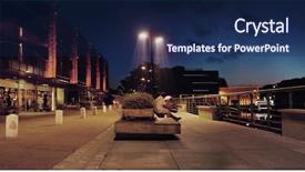  Presentation with city night - Presentation consisting of america new - city at night background and a navy blue colored foreground