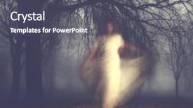  Presentation with foggy - Slides featuring ghost - very foggy night background and a dark gray colored foreground