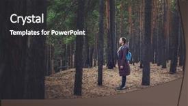  Presentation with dark forest - PPT layouts consisting of ghost characters - art portrait of woman posing background and a dark gray colored foreground