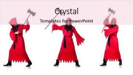  Presentation with costume - Cool new slide set with ghost characters - executioner in red costume backdrop and a lemonade colored foreground