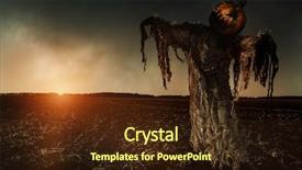  Presentation with lantern - PPT layouts with ghost characters - halloween legend portrait of jack-lantern background and a wine colored foreground