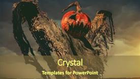  Presentation with ghost - Beautiful slides featuring ghost characters - portrait of a scary jack-lantern backdrop and a tawny brown colored foreground