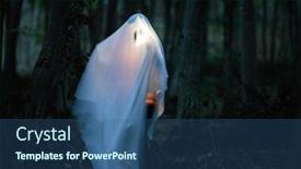  Presentation with dark forest - Beautiful presentation featuring ghost-in-a-dark-forest backdrop and a ocean colored foreground