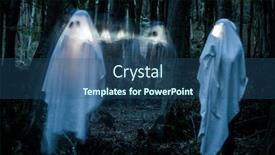  Presentation with dark forest - Amazing presentation having ghost-in-a-dark-forest backdrop and a ocean colored foreground