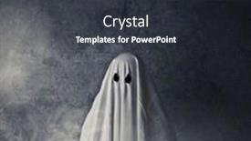  Presentation with ghost - Theme having ghost-in-a-white-sheet background and a dark gray colored foreground