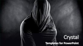  Presentation with ghost - Presentation theme featuring ghost in the dark background and a wine colored foreground