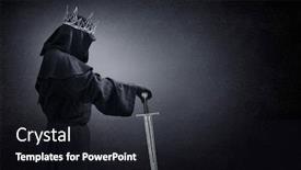  Presentation with ghost - Cool new slides with ghost-of-a-queen backdrop and a wine colored foreground