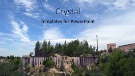  Presentation with ghost - Slide set enhanced with ghost town in eastern europe background and a light blue colored foreground