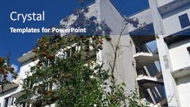  Presentation with ghost - Audience pleasing slides consisting of ghost-town-in-eastern-europe backdrop and a ocean colored foreground