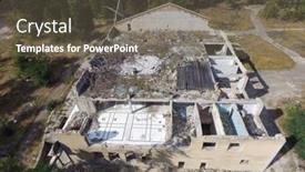  Presentation with ghost - PPT layouts enhanced with ghost-town-in-eastern-europe background and a gray colored foreground