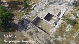  Presentation with aerial - Amazing presentation design having ghost-town-in-eastern-europe backdrop and a gray colored foreground