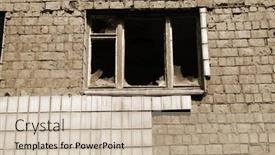  Presentation with summer camp - Presentation enhanced with ghost-town-in-eastern-europe background and a soft green colored foreground