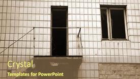  Presentation with summer camp - PPT layouts featuring ghost-town-in-eastern-europe background and a coral colored foreground