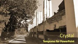  Presentation with summer camp - Slides enhanced with ghost-town-in-eastern-europe background and a tawny brown colored foreground