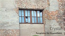  Presentation with ghost - Slide set consisting of ghost town old industrial area kiev ukraine background and a light gray colored foreground