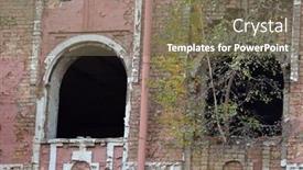  Presentation with ghost - Audience pleasing slide set consisting of old industrial area kiev ukraine backdrop and a violet colored foreground