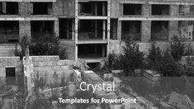  Presentation with ghost - Amazing presentation having ghost-town-old-industrial-area backdrop and a gray colored foreground