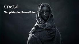  Presentation with ghost - Colorful PPT layouts enhanced with ghostly figure in the dark backdrop and a dark gray colored foreground