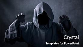  Presentation with dark - Amazing presentation design having ghostly figure in the dark backdrop and a black colored foreground