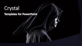  Presentation with black - Amazing PPT layouts having ghostly-figure-isolated-on-black backdrop and a black colored foreground