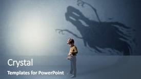  Presentation with ghost - Amazing presentation design having ghosts - scary ghost shadow backdrop and a ocean colored foreground