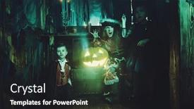  Presentation with ghosts - Cool new slides with ghosts-of-children-wander-around backdrop and a black colored foreground