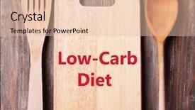  Presentation with diet low carb - PPT theme having gi - text low-carb diet on cutting background and a lemonade colored foreground