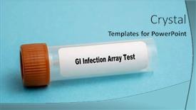  Presentation with medical infection - Presentation theme consisting of gi-infection-array-test-medical background and a light blue colored foreground