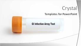  Presentation with medical infection - Slide set with gi-infection-array-test-medical background and a white colored foreground