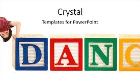  Presentation with dance - Cool new PPT theme with giant alphabet blocks and adorable backdrop and a white colored foreground