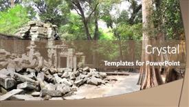  Presentation with banyan tree - Slides enhanced with giant-banyan-tree-and-ruins background and a coral colored foreground