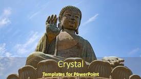  Presentation with hong kong - Presentation theme enhanced with giant-buddha-complex background and a tawny brown colored foreground