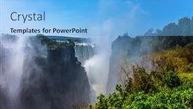  Presentation with river journey - Theme featuring giant-cloud-of-mist-rose background and a light blue colored foreground