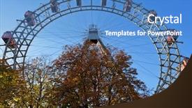  Presentation with ferris wheel - Audience pleasing presentation consisting of giant ferris wheel in vienna backdrop and a teal colored foreground