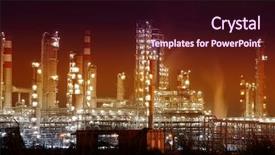  Presentation with oil gas - Audience pleasing slide deck consisting of giant gas and oil pipelines backdrop and a wine colored foreground