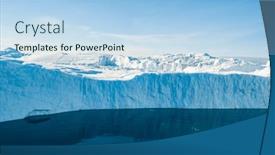  Presentation with iceberg - Presentation theme featuring giant-iceberg-global-warming background and a light blue colored foreground