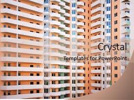 Giant Multi Apartments Building Background PPT template 1 | CrystalGraphics