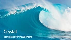  Presentation with ocean wave - Colorful slides enhanced with giant ocean wave backdrop and a ocean colored foreground