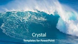  Presentation with ocean wave - Audience pleasing presentation theme consisting of giant ocean wave backdrop and a ocean colored foreground