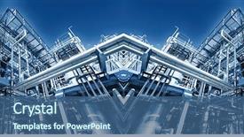  Presentation with oil gas - Audience pleasing PPT theme consisting of giant oil and gas refiney backdrop and a ocean colored foreground